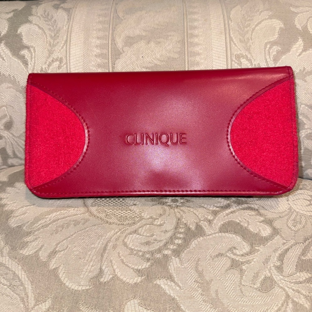 Clinique Bold Red Cosmetic Bag